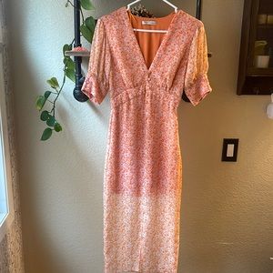 East Order Peaches midi floral dress